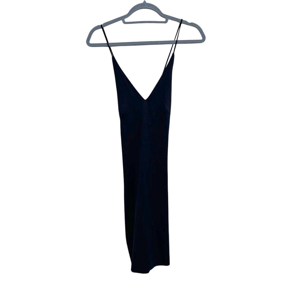 SEEK the Label Black V-Neck Bodycon Mini Dress with Lace Up Back sz‎ XS